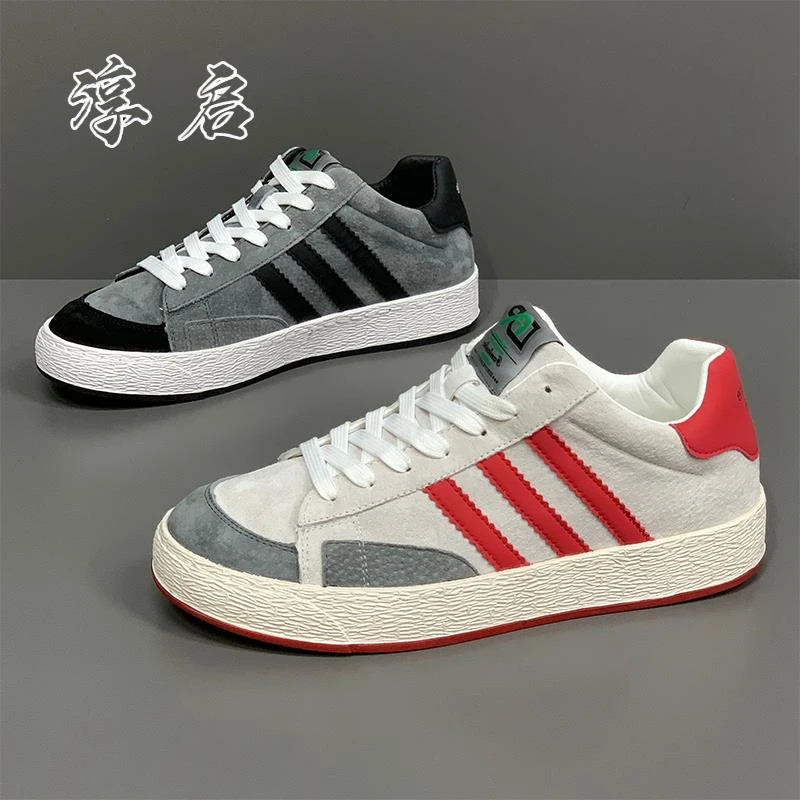 淳启男士板鞋2025新款夏季男鞋软底耐磨休闲鞋潮牌小众复古潮鞋子