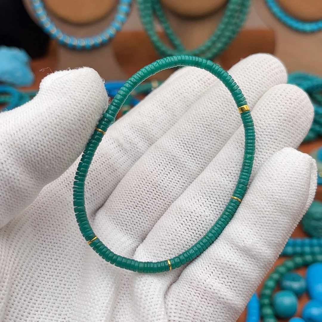 绿松石18K金镶嵌珠宝奇石