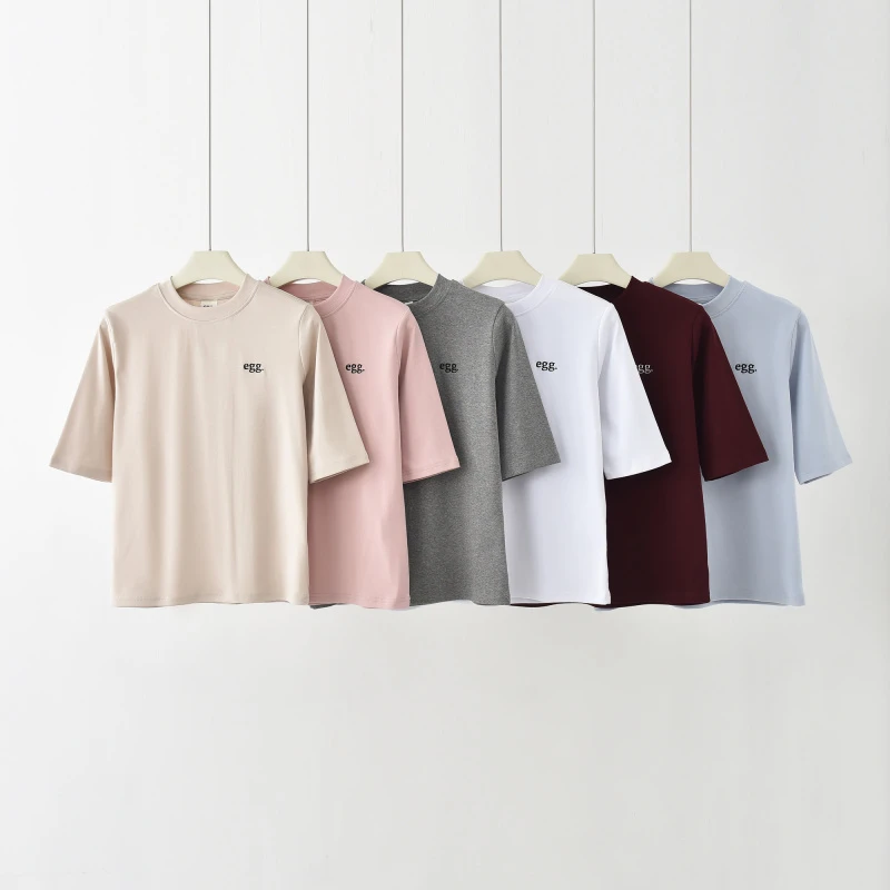 千禧甄选E-G韩代净版休闲百搭圆领T恤MC613