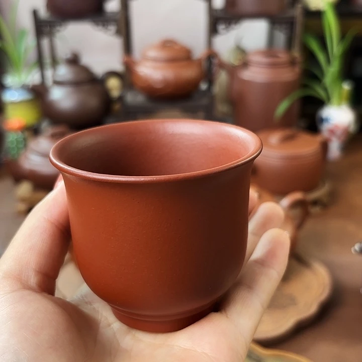 茶杯紫砂主人杯 朱泥 120cc