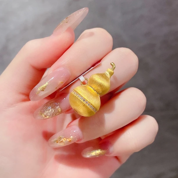 足金999 黄金首饰 5D镶嵌莫桑拉丝编号121款吊坠（赠绳子）