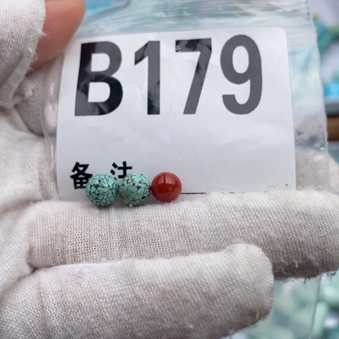 未镶嵌卡6圆珠一对南红玛瑙
