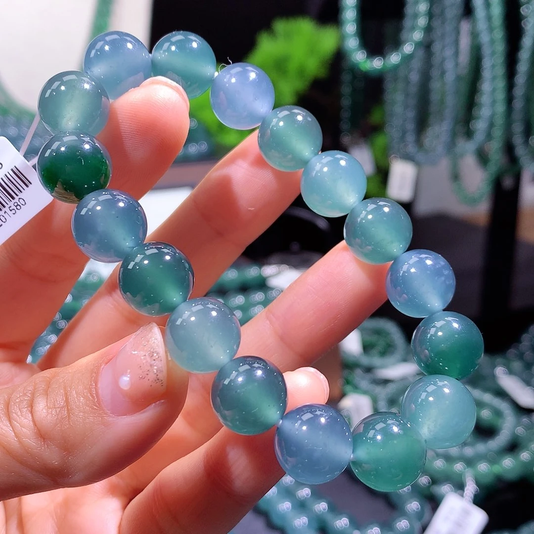 翡翠未镶嵌手链天然a货翡翠手串12mm