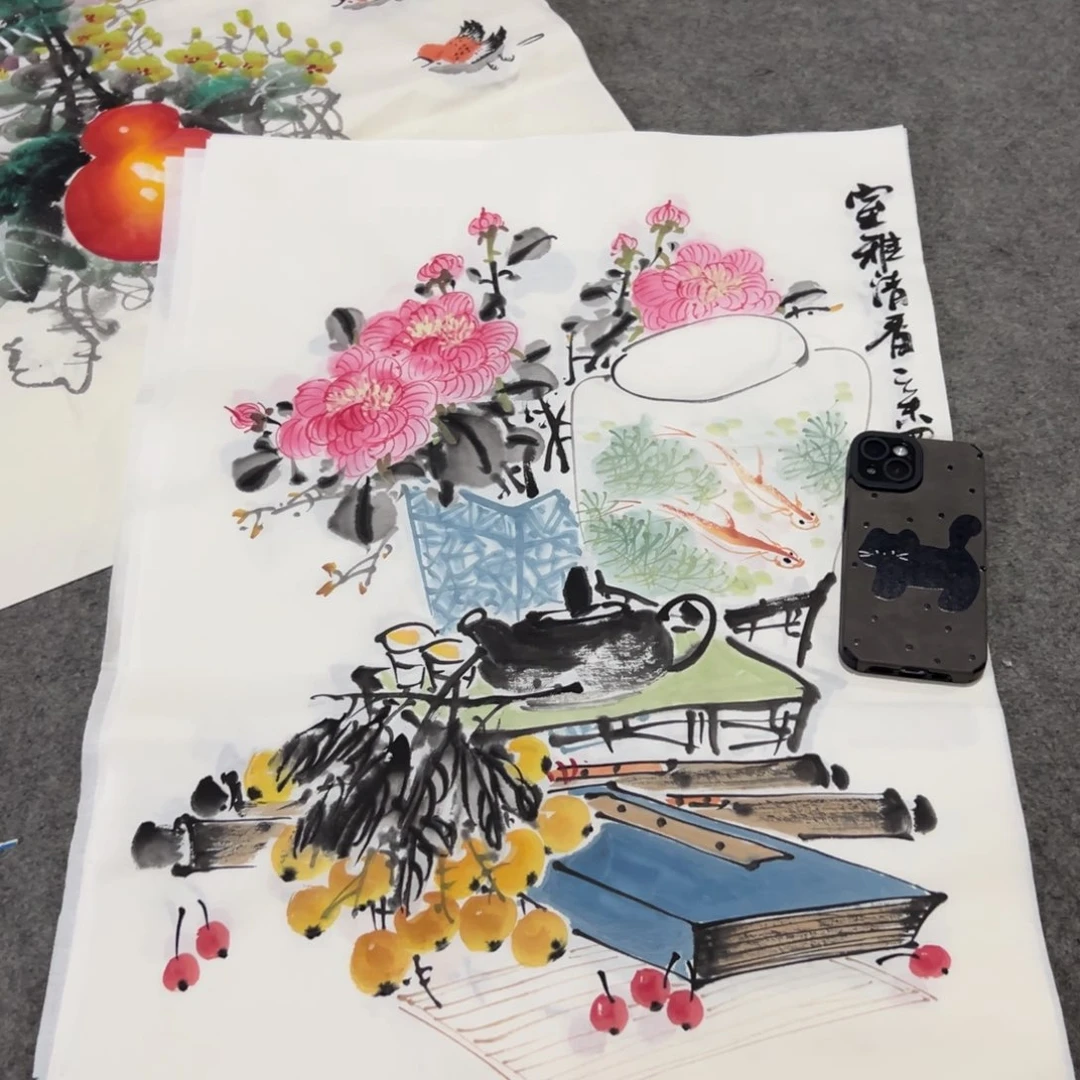 国画国画作品画心一张