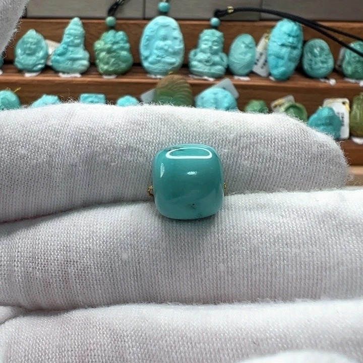 绿松石未镶嵌老型珠11.5mm