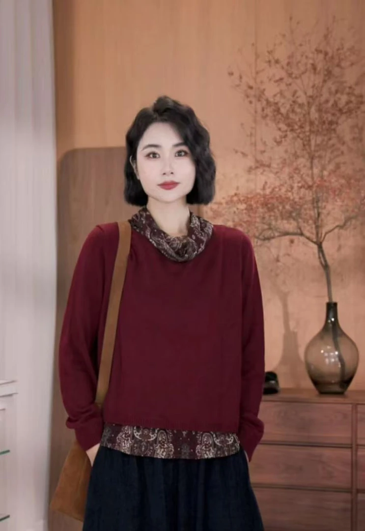 年轻妈妈秋装时尚2025新款洋气中老年女装针织衫上衣服