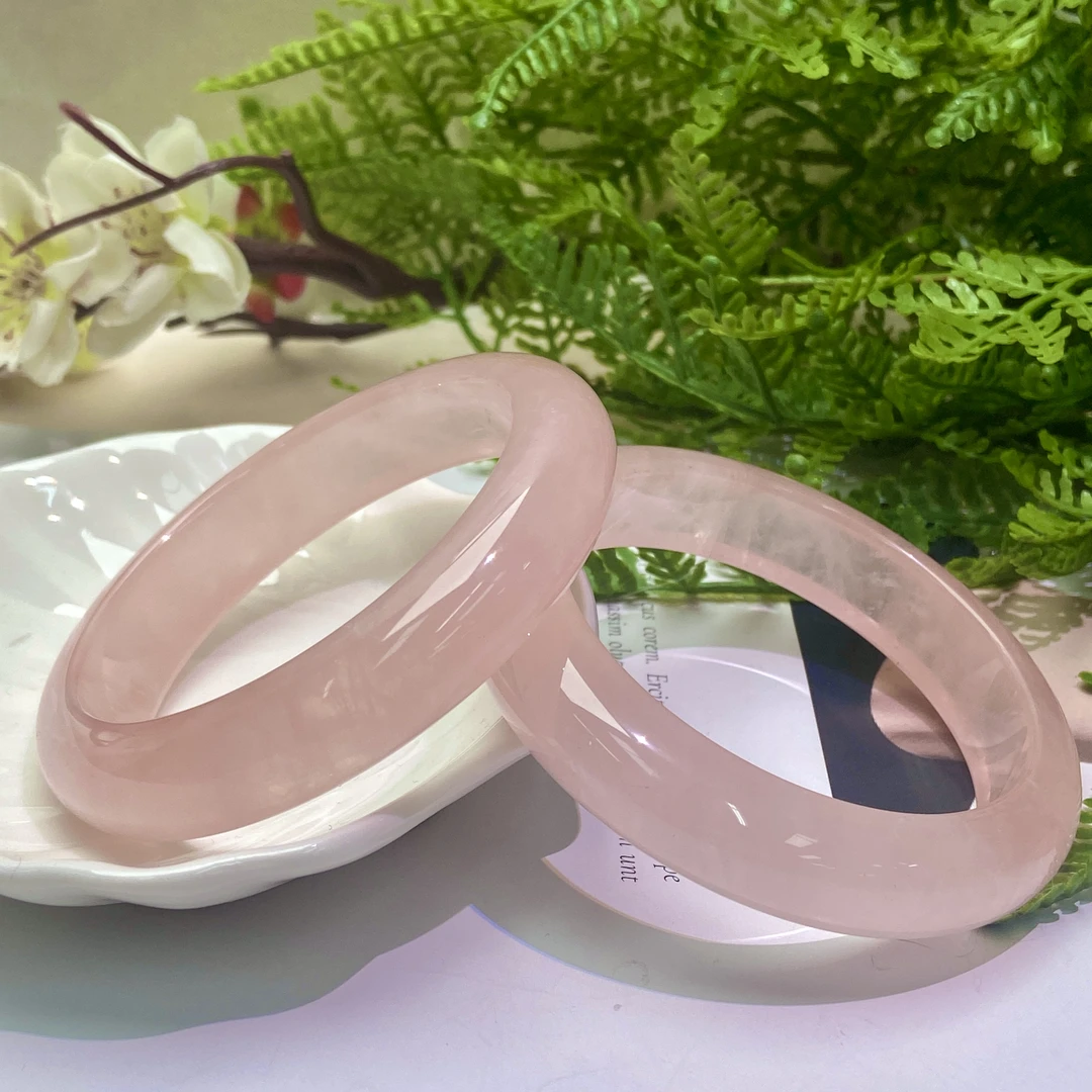 【星浩珠宝】粉水晶手镯27-10T98K10【多样性发一件】54-62