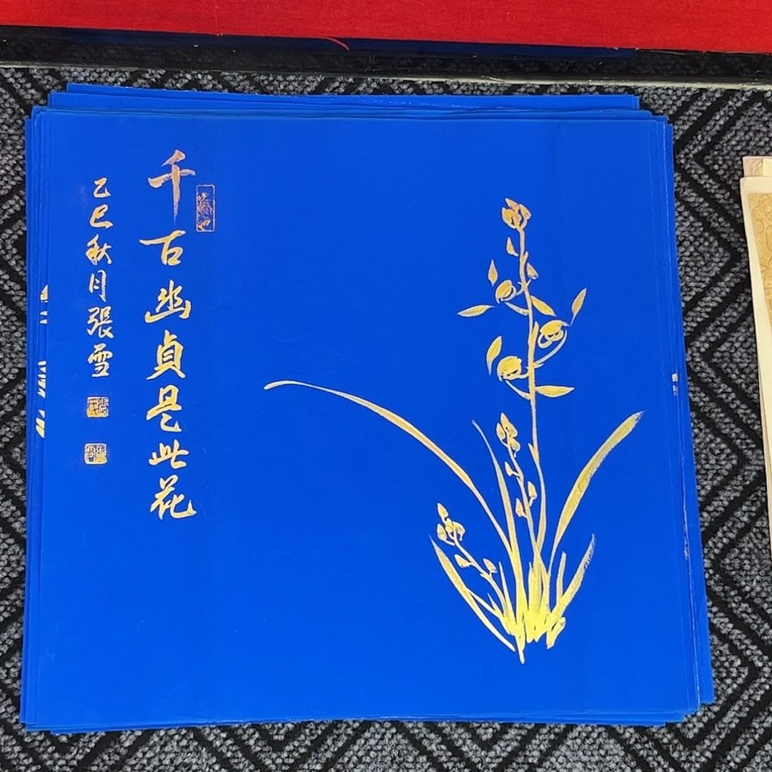 国画张雪老师三尺斗方花鸟作品旭