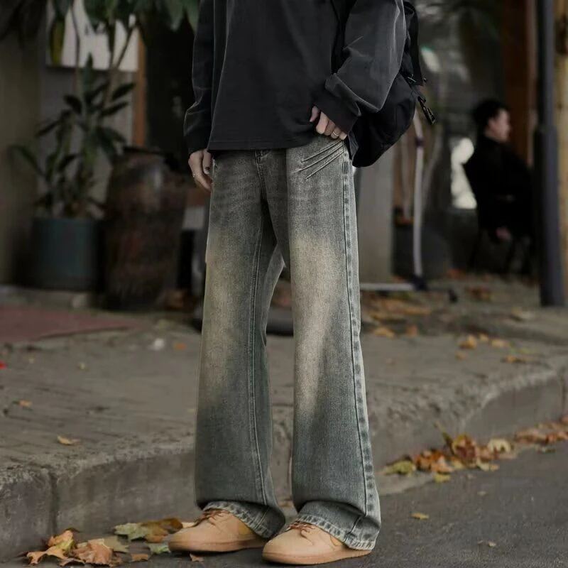 牛仔裤男款爆款2025年秋季新款个性字母嘻哈ins潮高街潮痞帅长裤