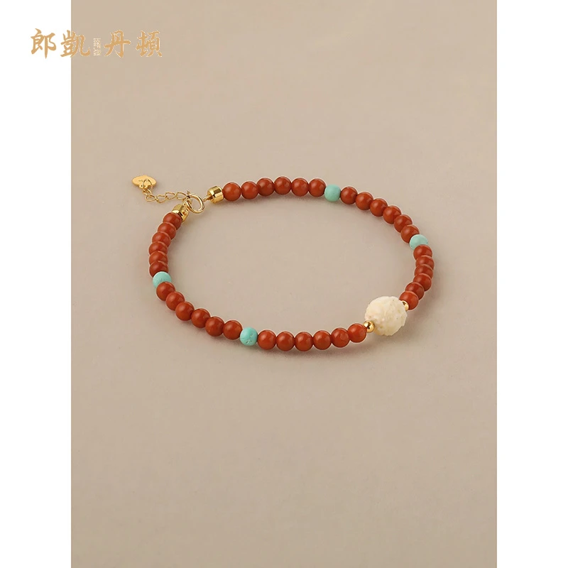 南红玛瑙项链女高瓷绿松手链象貔貅锁骨链本命年饰品