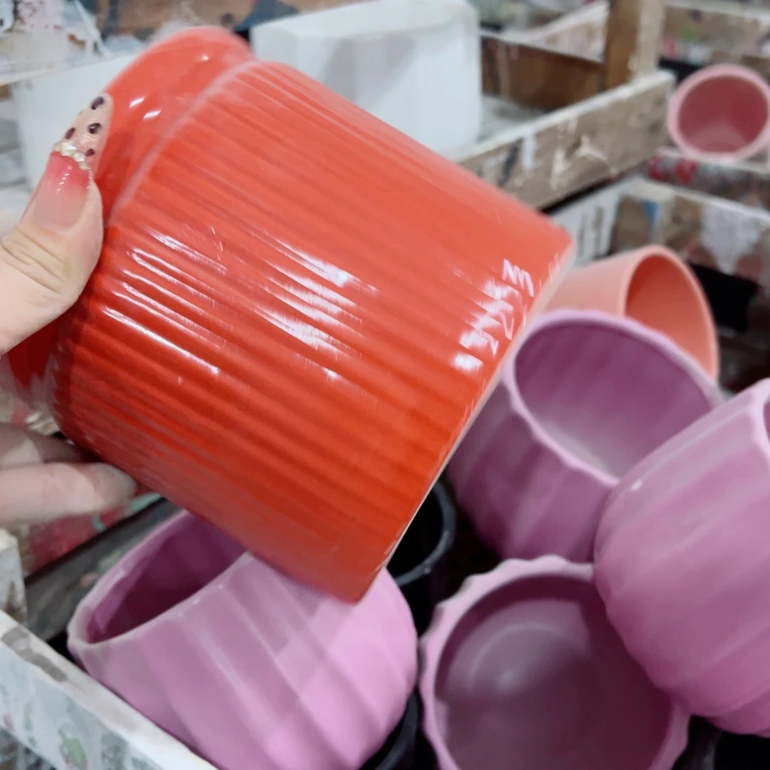 有孔，陶瓷花盆满10米包邮发货