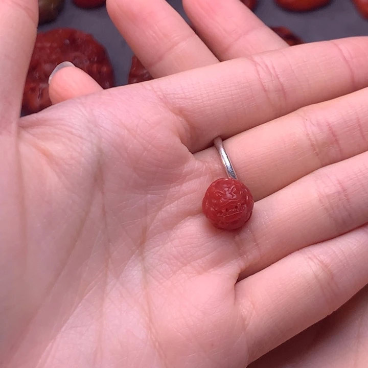 【闪购商品】未镶嵌配饰卡11mm南红玛瑙宏*