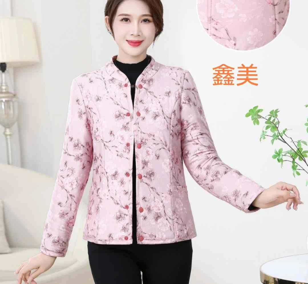 中老年驼绒花棉衣石墨烯抗寒保暖贴片40一50休身高弹力超柔