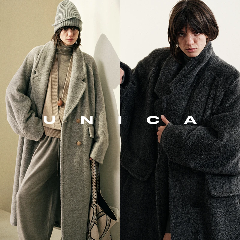 UNICA/B败原创2424大衣_INCA秘鲁进口高时髦分割袖大衣