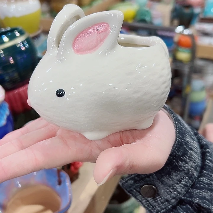 有孔.凑满10元发货多肉陶瓷花盆！