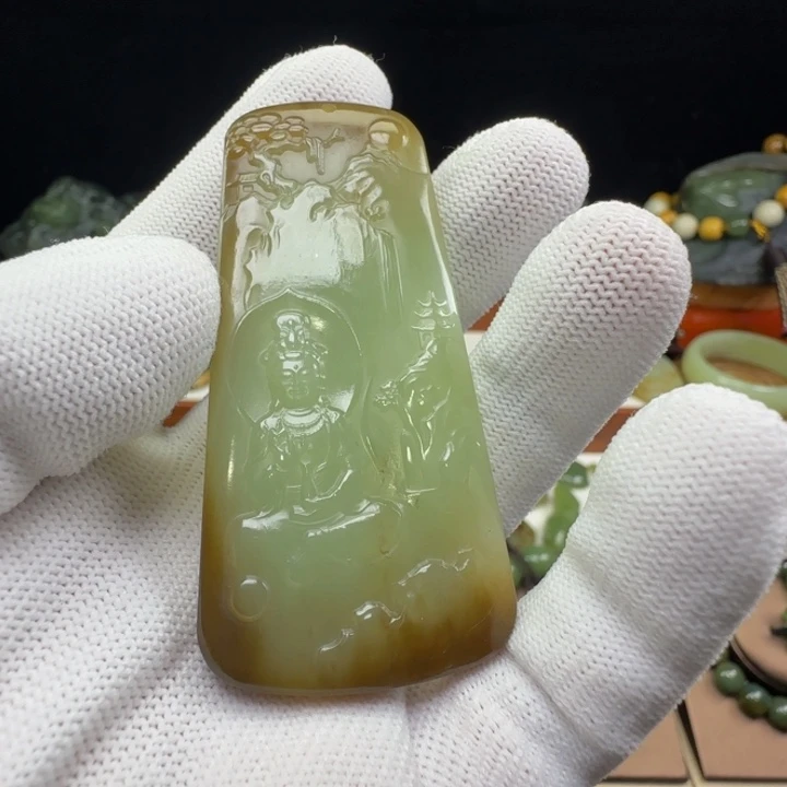 岫岩老玉（透闪石质玉）未镶嵌颈饰