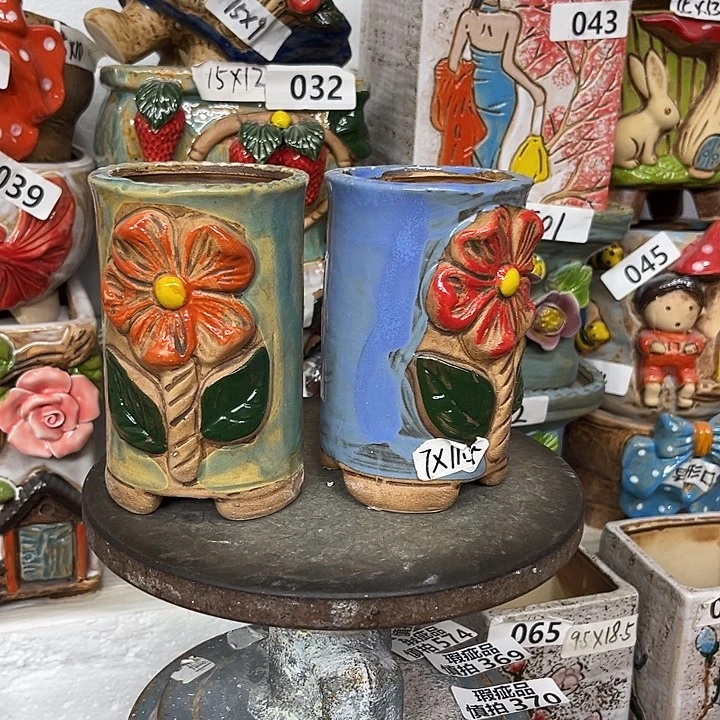 粗陶材质多肉花盆