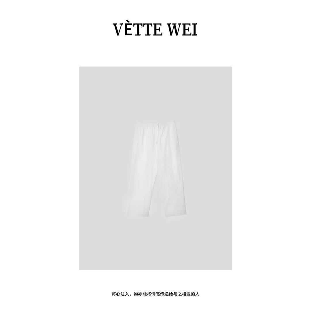 VÈTTE  WEI   “白落参横”抽绳直筒休闲裤   86323
