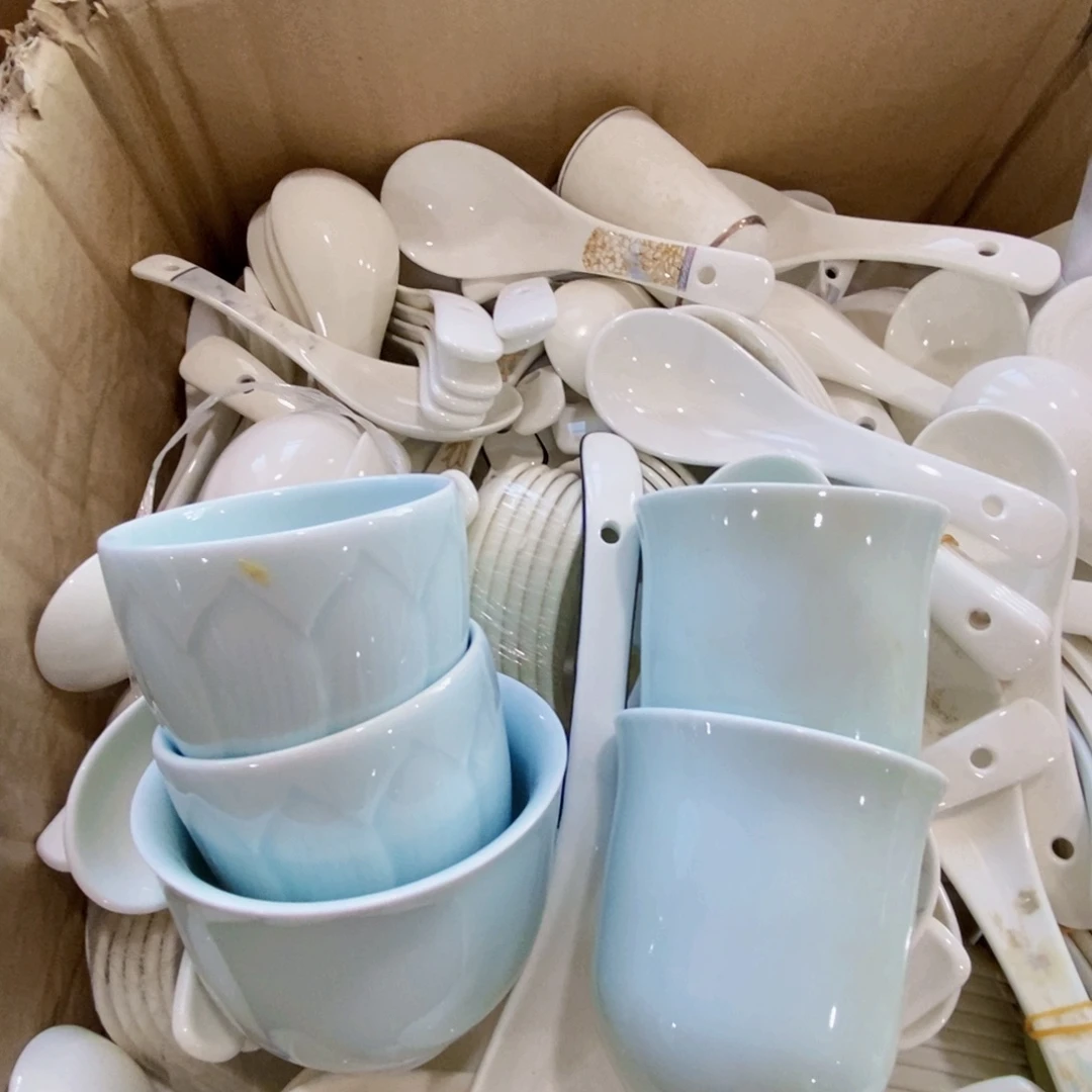 陶5个天青色 杯子 不退不换