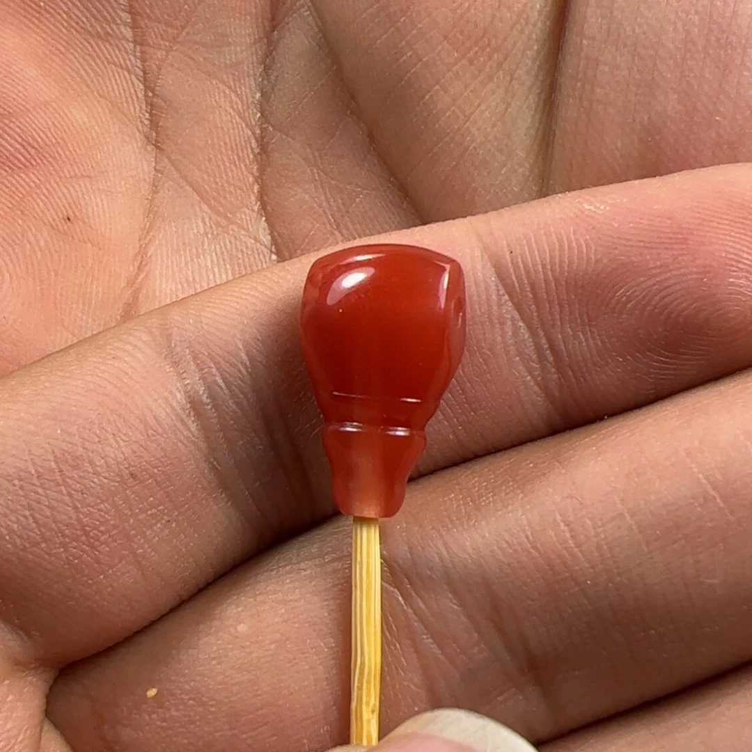 南红玛瑙三通未镶嵌秋**瑟