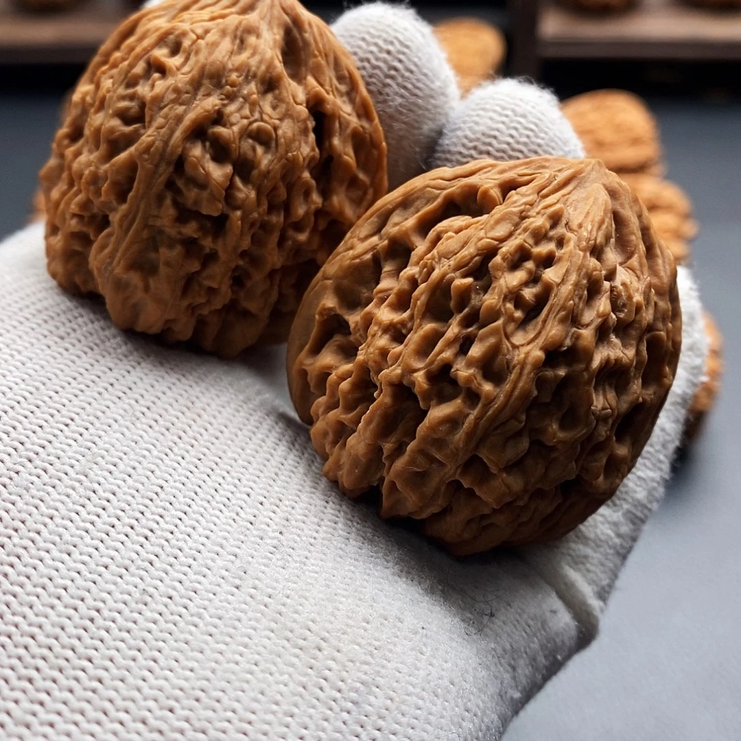 文玩核桃把件高炮凹底40