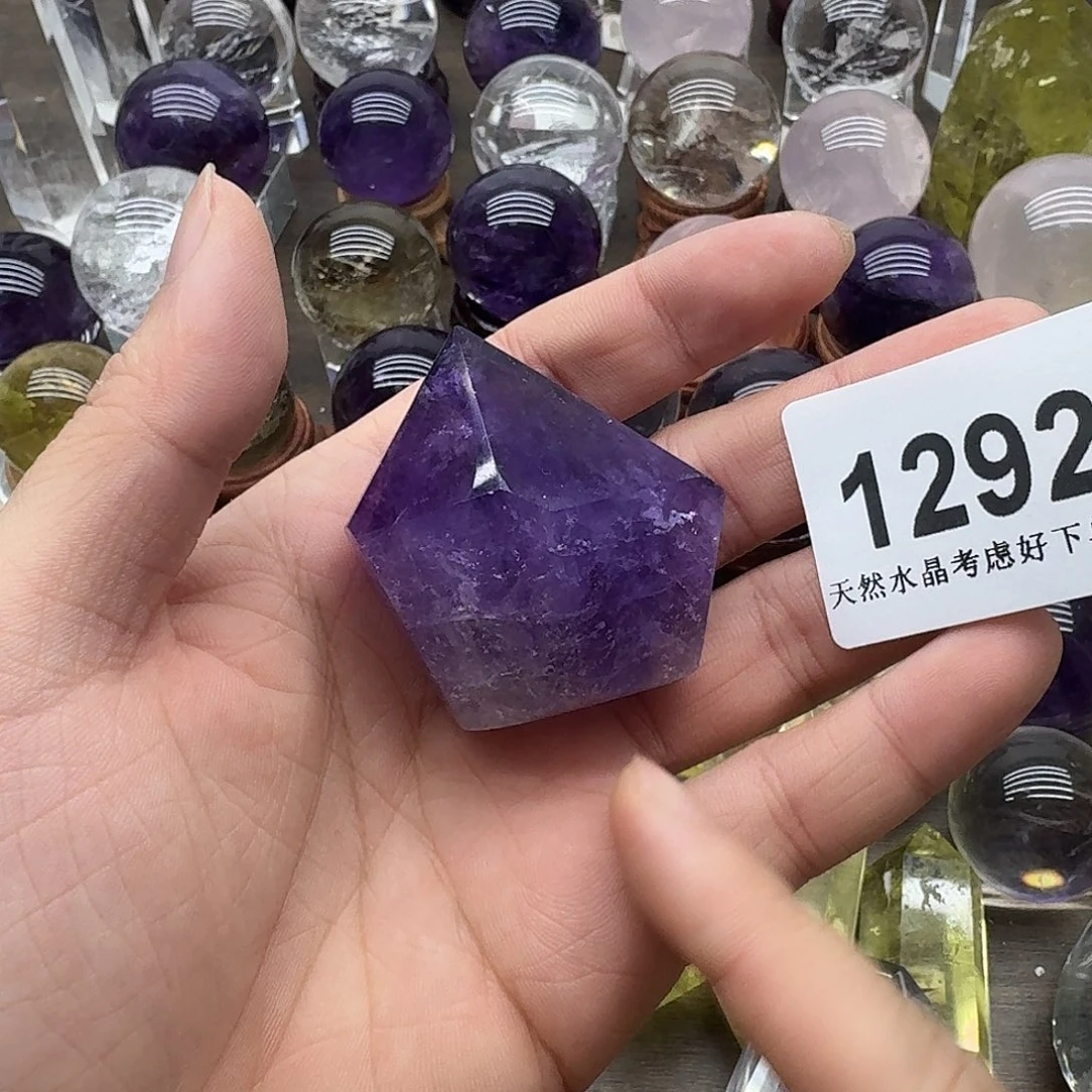 未镶嵌紫晶珠宝半成品