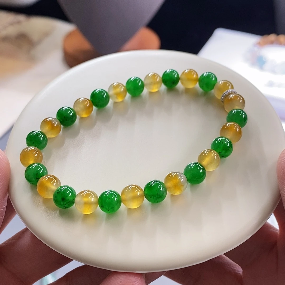 颈饰未镶嵌翡翠鸳鸯手串