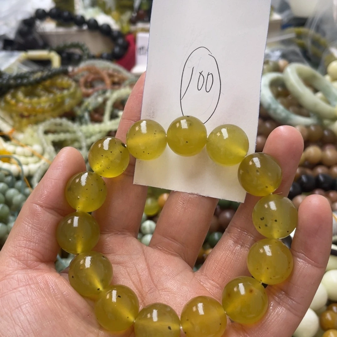 蛇纹石玉手链合金