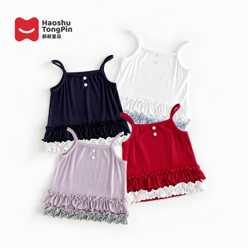 现货【我是吊带】郝叔童品女童吊带背心2025春装新款儿童辣妹HL5156