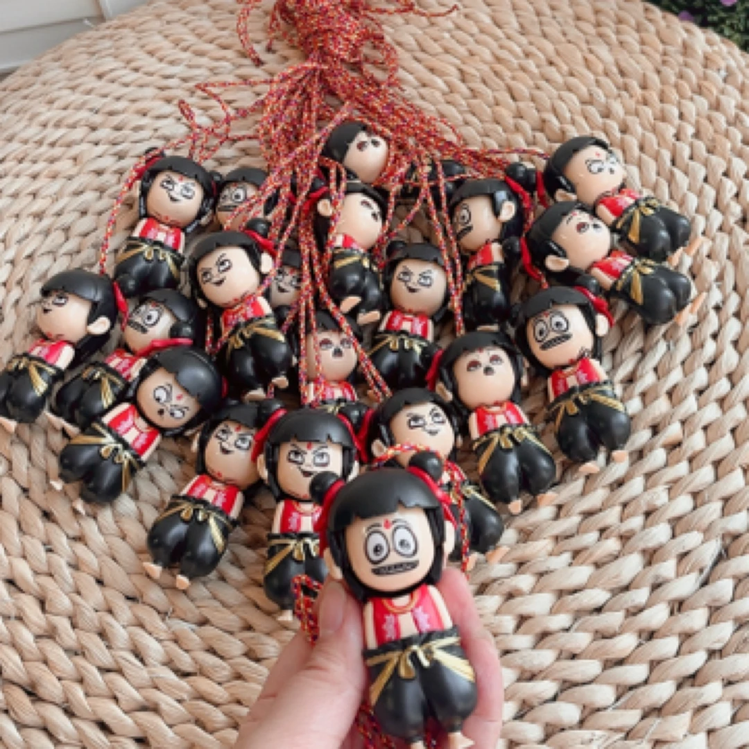 变换表情生肖哪吒五彩绳，儿童五彩绳卡通