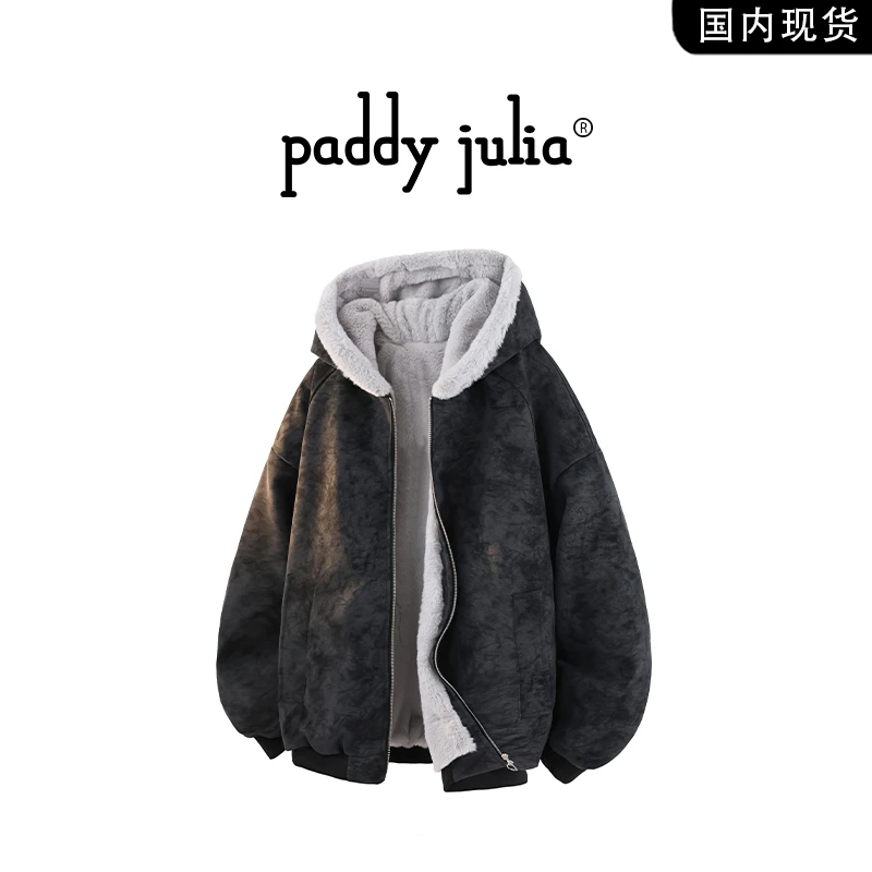 Paddy julia美式高级感毛领男款棉服秋冬季休闲加绒加厚保暖外套