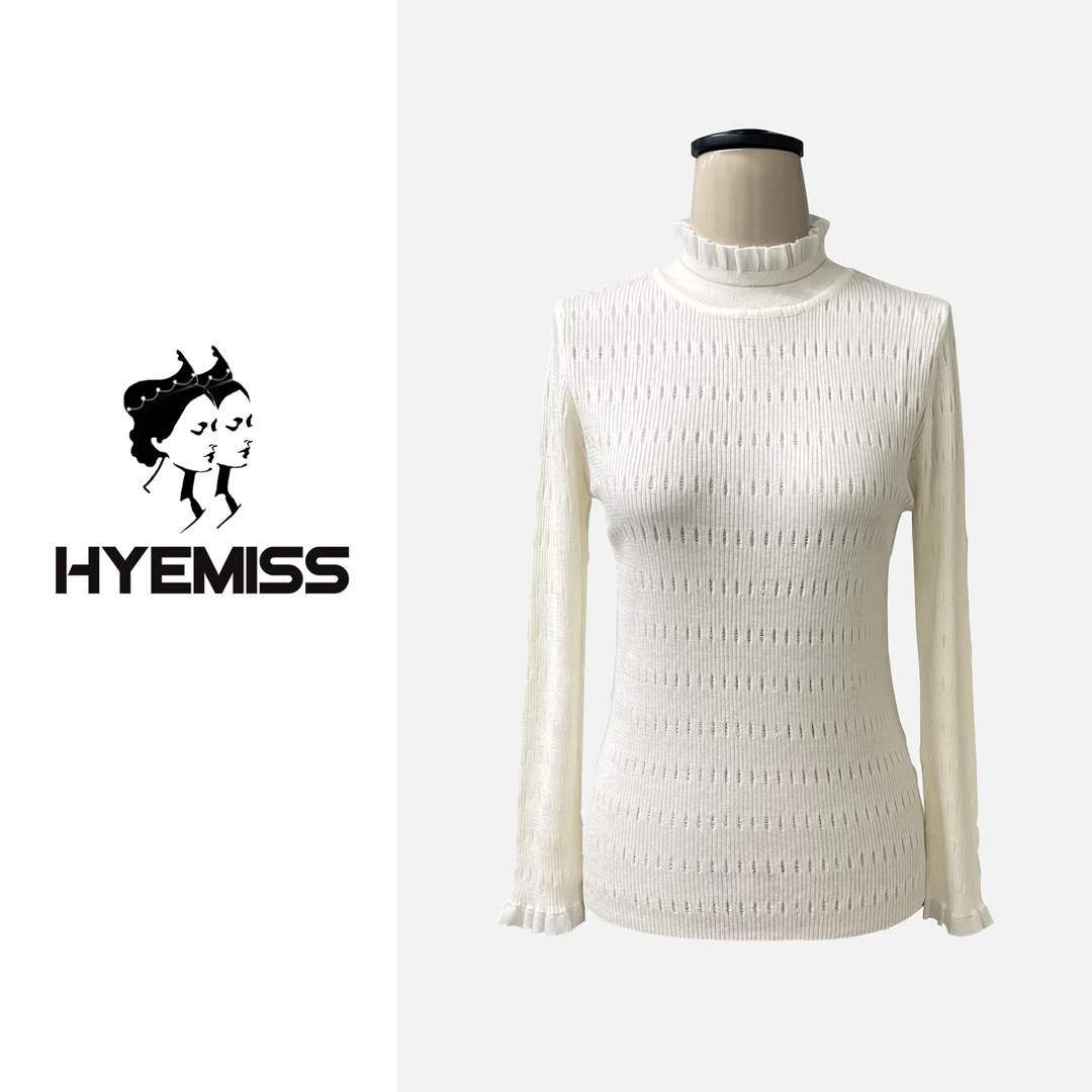 SW230214秋季新款巴素兰修身半高领长袖简约轻奢打底衫