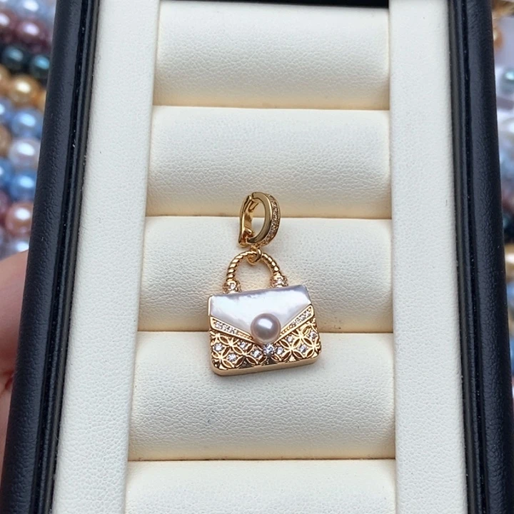 淡水珍珠耳饰银S925镶嵌