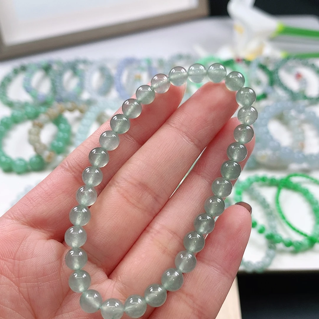 翡翠未镶嵌手链6mm