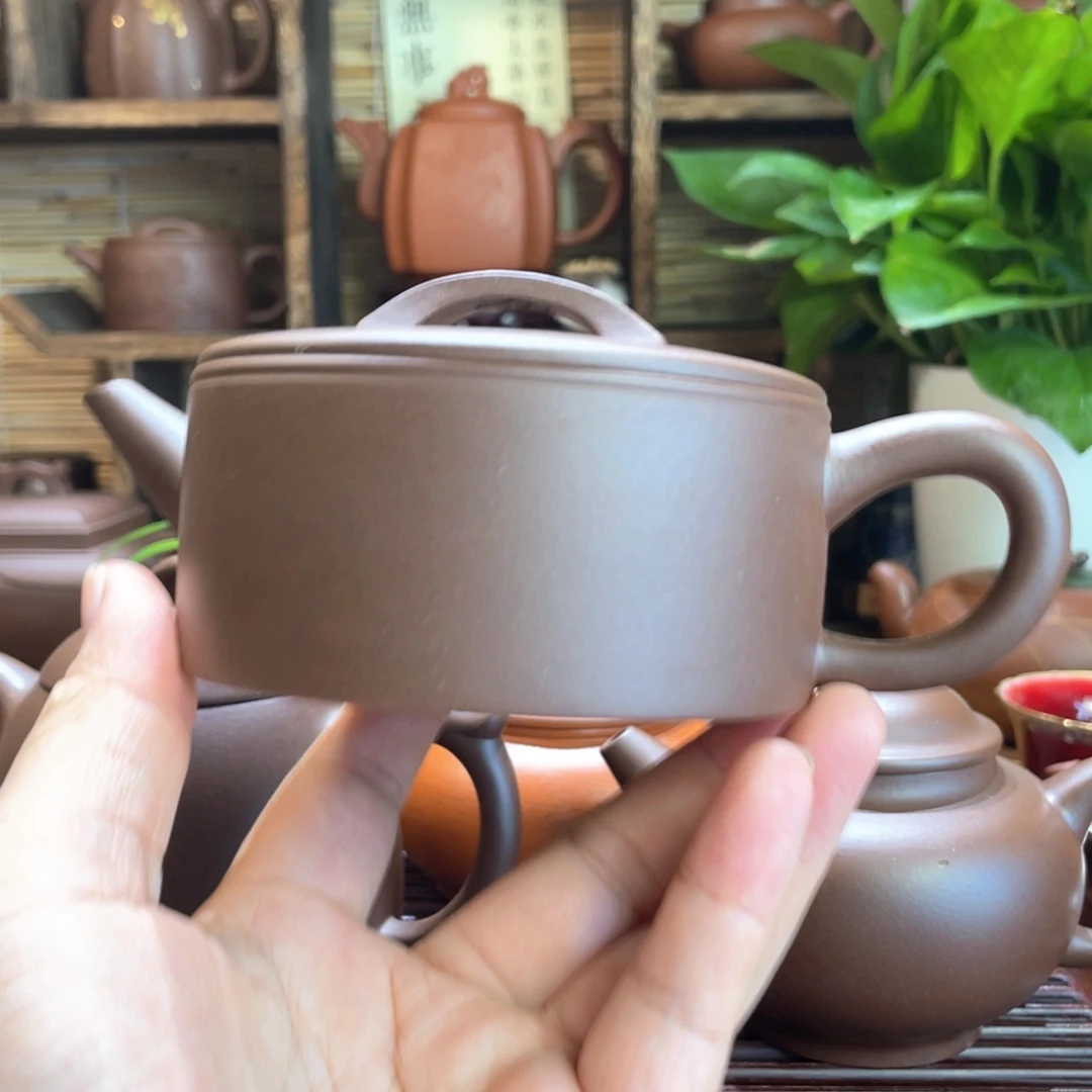 茶壶紫砂一厂陈腐老紫泥汉瓦180毫升
