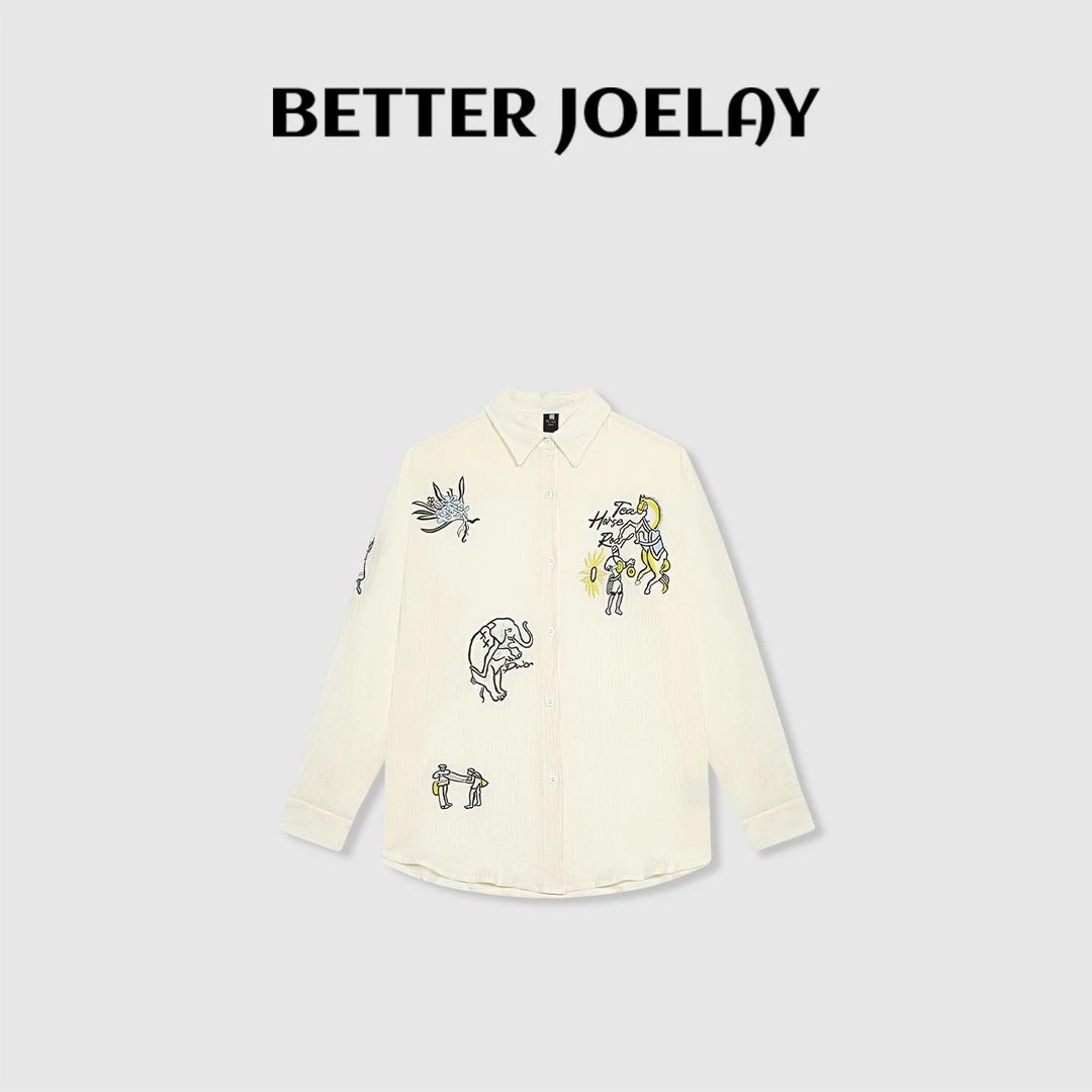 BETTER JOELAY -【活力四射】时尚百搭衬衫宽松时尚潮流休闲WL1003
