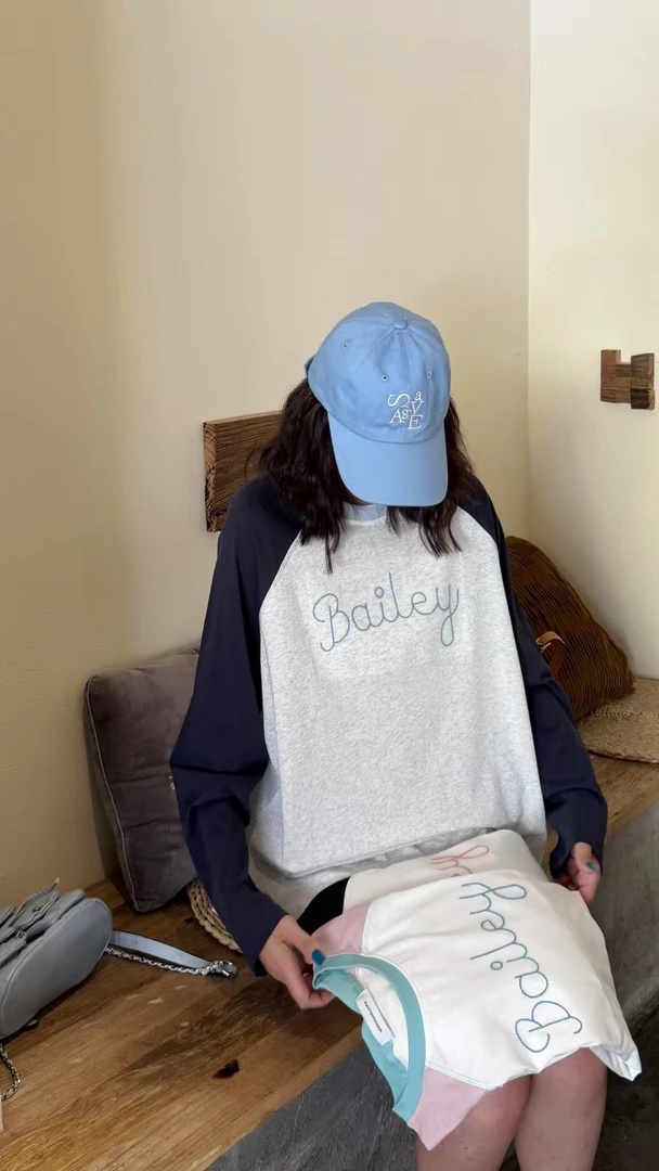 薄款圆领长款休闲风慵懒风卫衣长袖韩版山本风法式