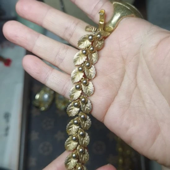 合金中古vintage翠法丽树叶手链