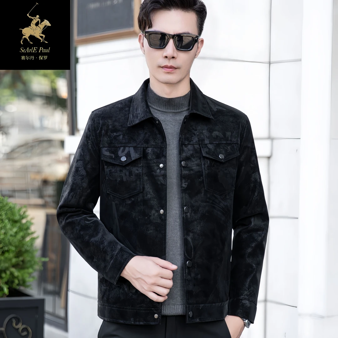 【玉山专属】SeArlE Paul/赛尔丹保罗春秋新款修身高端翻领外套A040
