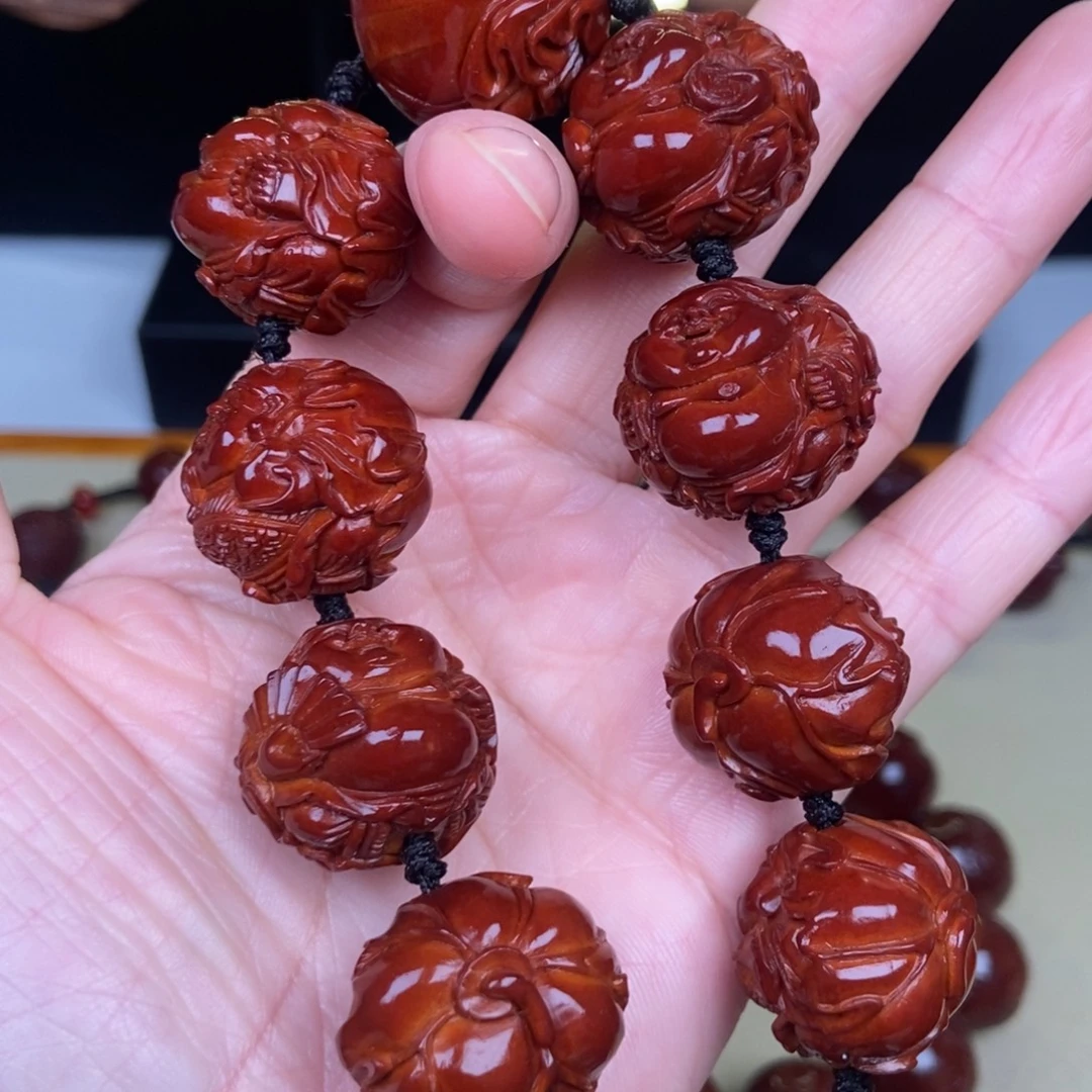 迷***5吊坠橄榄核荷叶财弥