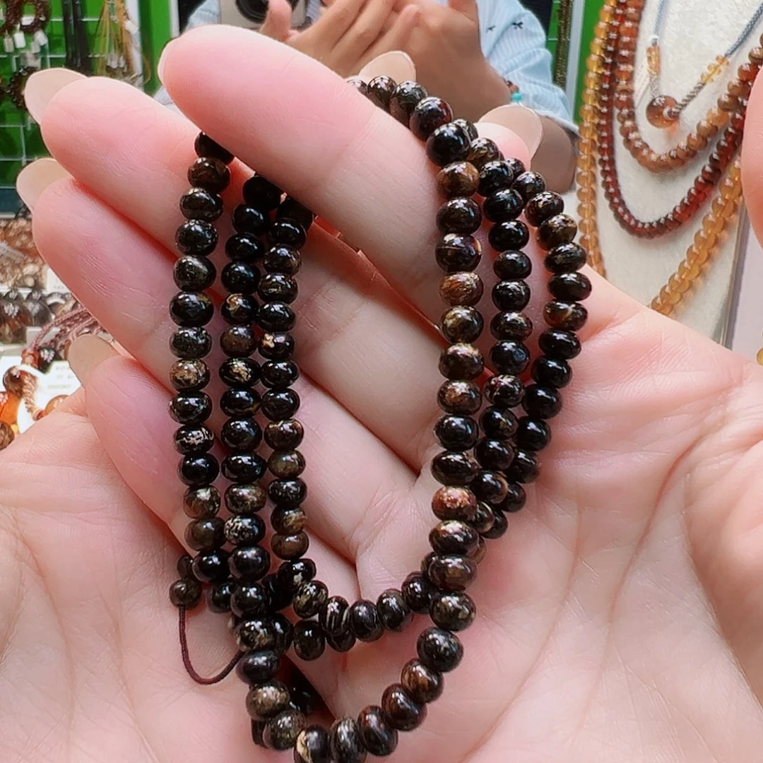 未镶嵌琥珀裸石抚顺琥珀5黑花