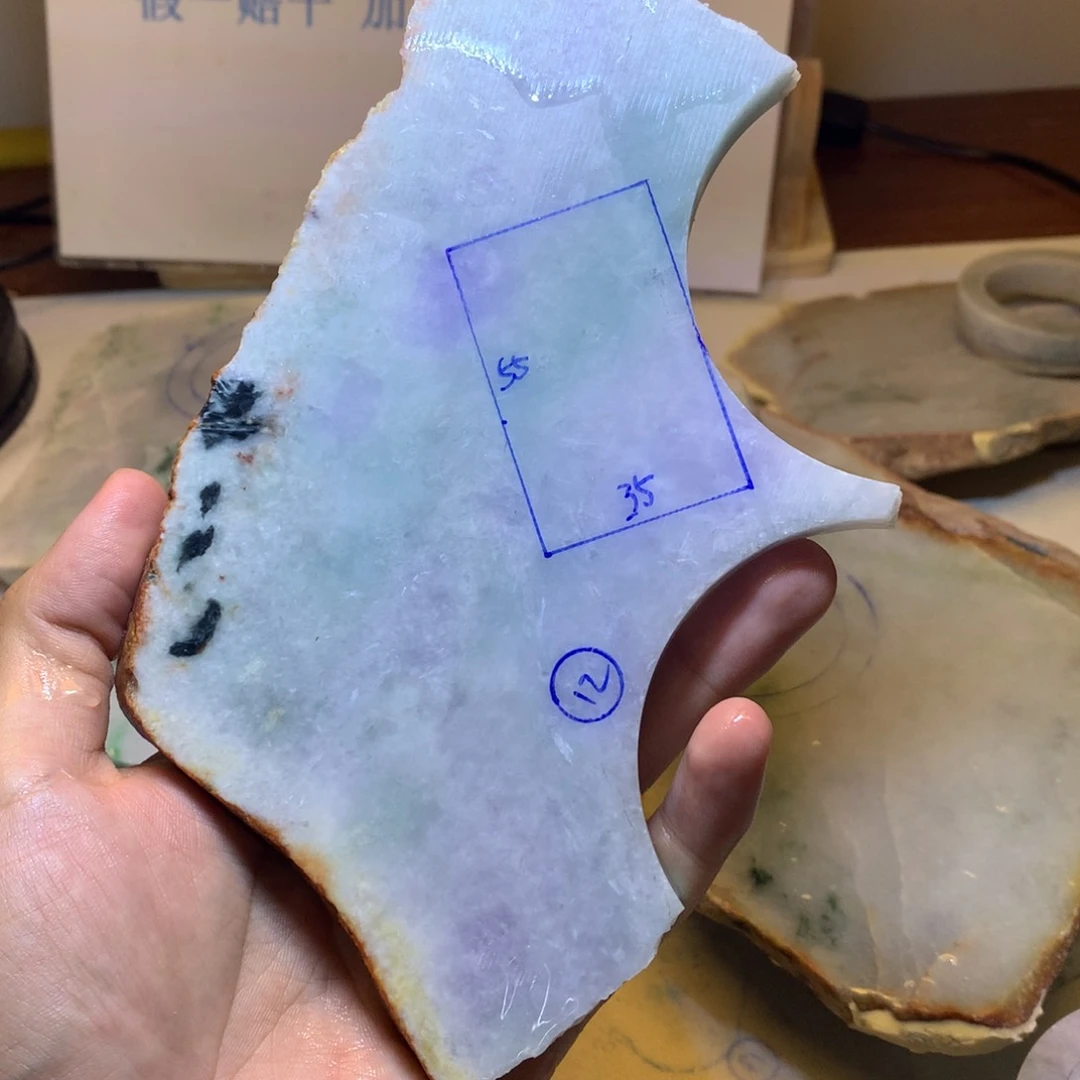 翡翠裸石翡翠片料