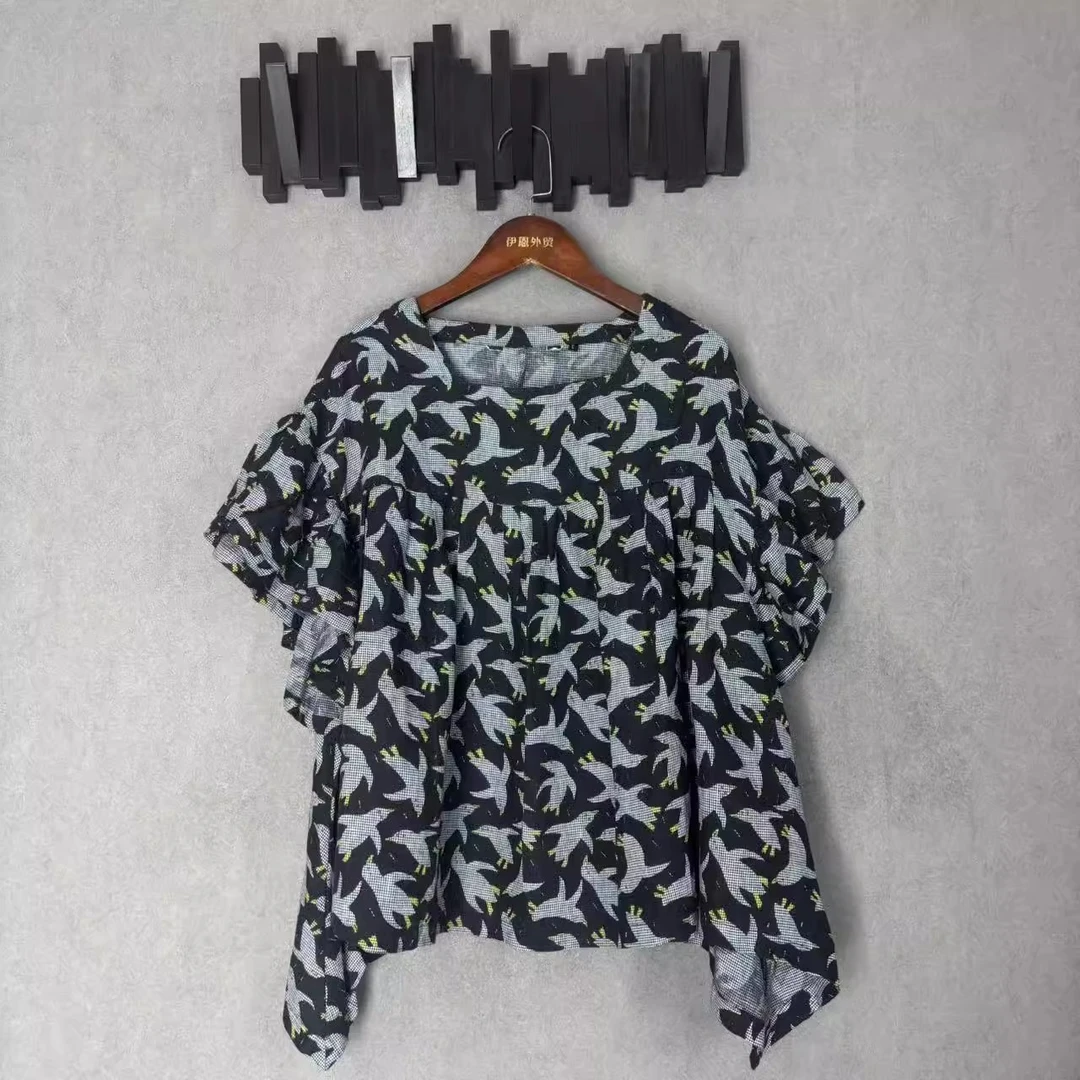 2025年夏季新款 休闲时尚宽松百搭显瘦显白刺绣印花纯棉女士薄T恤