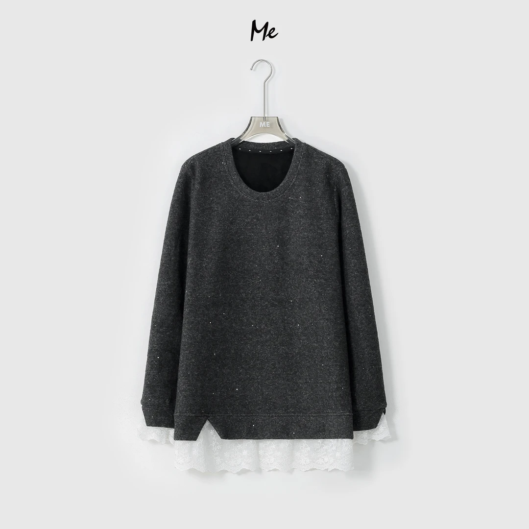 ME【天王星（加绒）】加绒糯叽叽满天星亲肤保暖显瘦百搭卫衣MESA5507