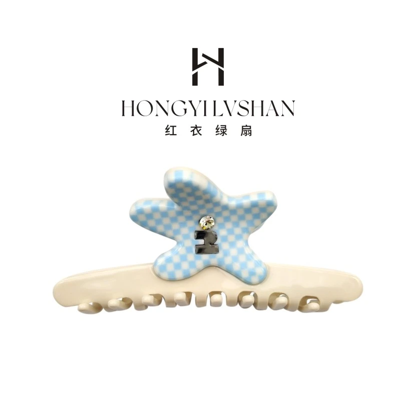 【海星拼接镶标点钻】适合中等发量！少女风日韩千金抓夹发夹ZJA080