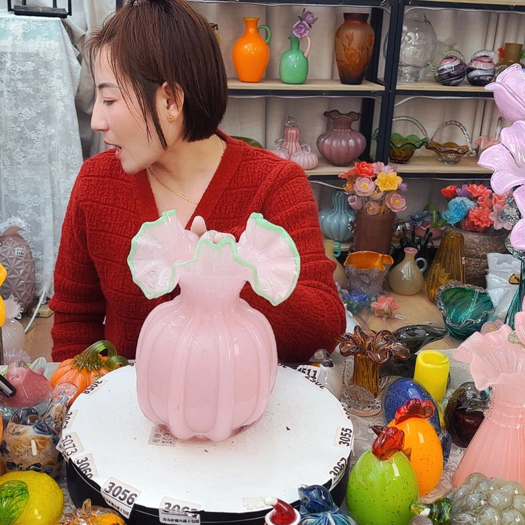 粉钱袋 福利家悦琉璃工艺品