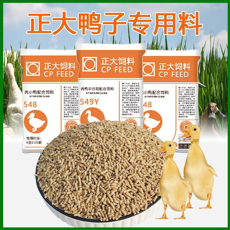 正大鸭子饲料专用颗粒开口料宠物钓鱼柯尔鸭鹅养殖包邮粮食