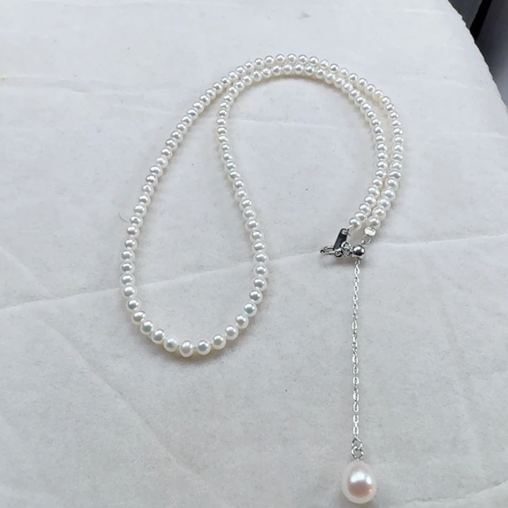 淡水珍珠项链带扣头定制未镶嵌