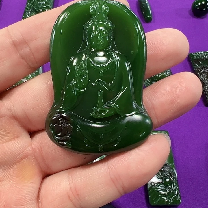 和田玉（碧玉）未镶嵌吊坠(不含链)