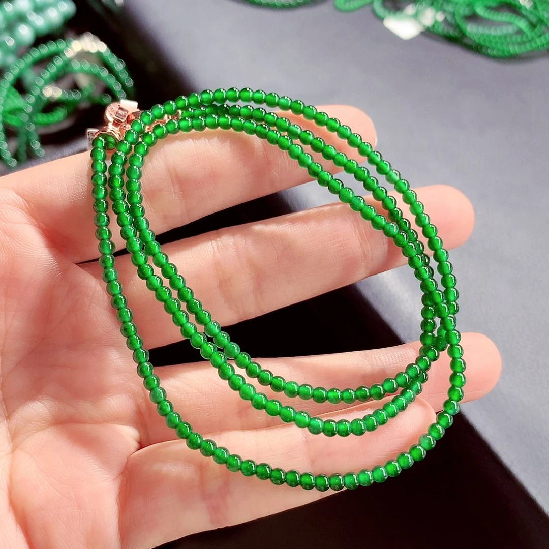 翡翠未镶嵌毛衣链